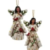 African American Birch Berry Angel Ornaments, Set/2, E0517, Kurt Adler
