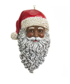 African American Santa Head Ornament, E0347, Kurt Adler