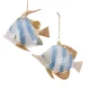 Angel Fish Glass Ornaments Pair, C1980, Ksa