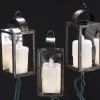 Antique Color Lantern Light Set With Ivory Candles, 10/L, Ul1876