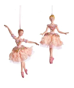 Blush Pink Ballerina Ornaments, 2 Assorted, E0534, Kurt Adler