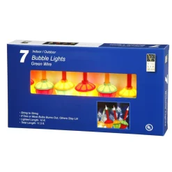 Bubble 7Ct , C7 String 20" Apart Light Set - Multicolored Lights