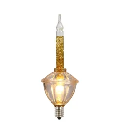 Bubble Light Gold Glitter Replacement Bulbs 3 Pk