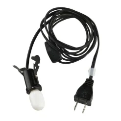 Bulb Light With Single Cord, Black