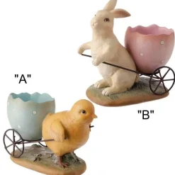 Bunny Or Chick With Wagon