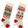 Christmas Tree And Snowflake Knitted Stockings, B0673, Kurt Adler