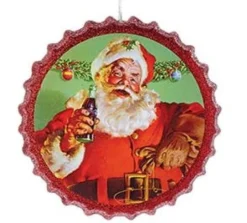 Coca-Cola® Santa Bottle Cap Ornaments