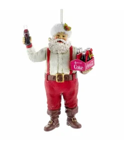 Coca-Cola® Santa Holding A 6-Pack Ornament, Cc9122, Kurt Adler