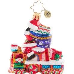 Cr, On The Tracks Santa, Gem, 1020644, Christopher Radko