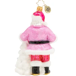 Cr, Pink Ribbon Santa, 1020371, Christopher Radko