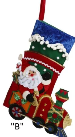 Festive Santa Stocking Train Or Sleigh