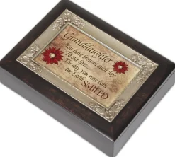 Granddaughter Such Joy Inspirational Italian Inspired Music Musical Jewelry Box