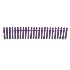 Hv, Ghoulish Purple Glitter Fence, 6007704, Halloween Village