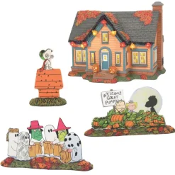 Hv, Trick Or Treat Lane Peanuts, 6007640, Halloween Village