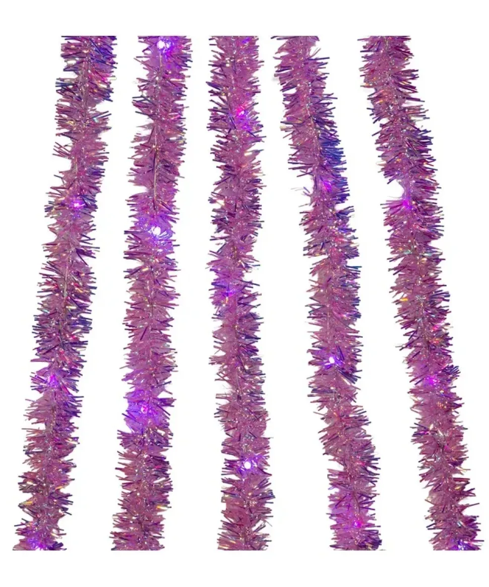 100-Light Purple Iridescent Tinsel Cascade Purple Superbright Light, Ad1001Pupu