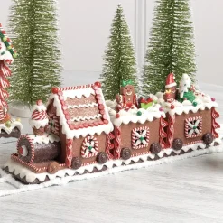 Lighted Gingerbread Train