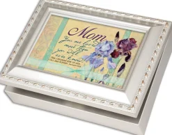 Mom Woodgrain Music Box / Jewelry Box Plays You Light Up My Life