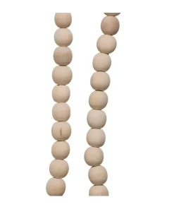 Natural Wood Beaded Garland 9', C5881, Kurt Adler
