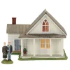 Nev, American Gothic, Set Of 2, New England Village, 4056684