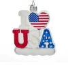 Noble Gems "I Love Usa" Glass Christmas Ornament, Nb1286, Kurt Adler