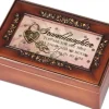 Petite Rose Granddaughter Music Jewelry Box, Plays You Light Up My Life