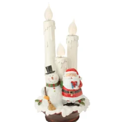 Santa And Snowman Candle Lamp