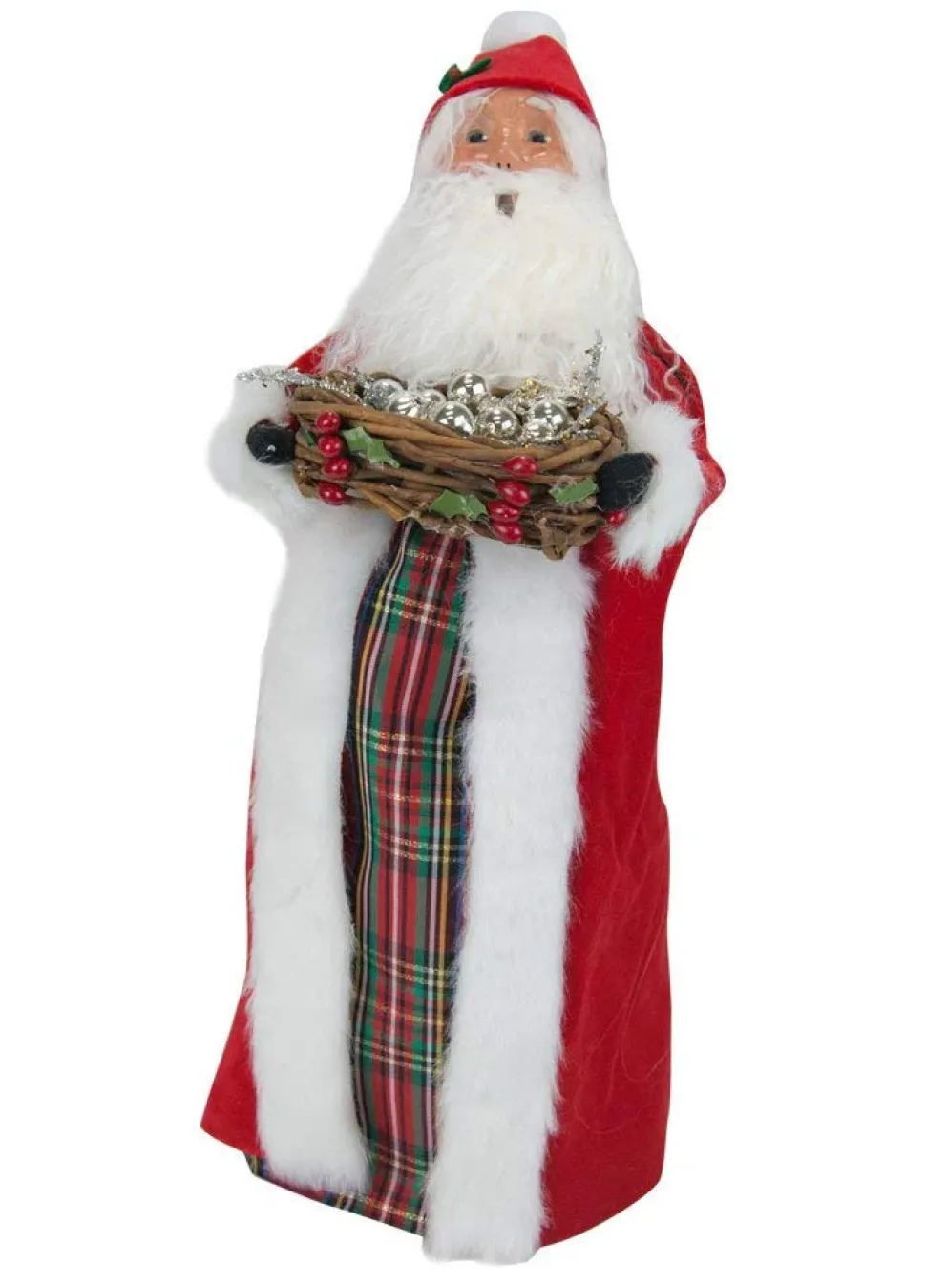 Santa With Silver Balls, Byers Choice, Zms280