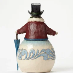 Victorian Snowman With Umbrella