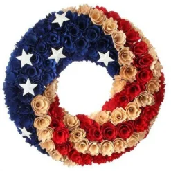 Woodshave Round Independence Wreath, Mtx20943